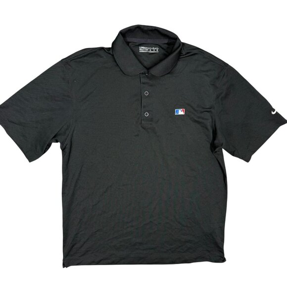 Nike Golf MLB Polo Shirt Short Sleeve Black Medium - Picture 1 of 6